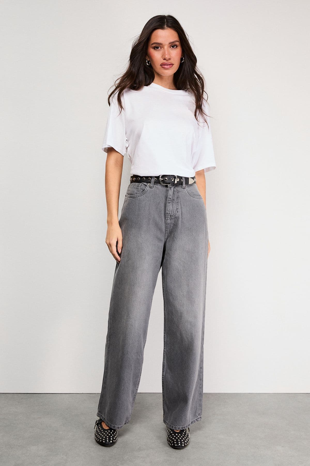 Warehouse Women's Washed Low Rise Denim Boyfriend Jean in Slate Blue