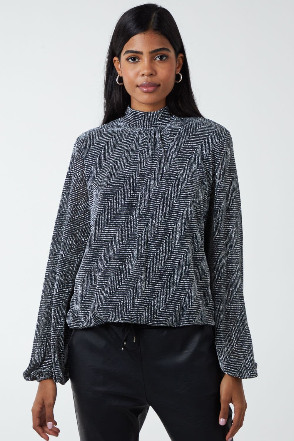 Blue Vanilla Women's Puffball High Next Top in Silver