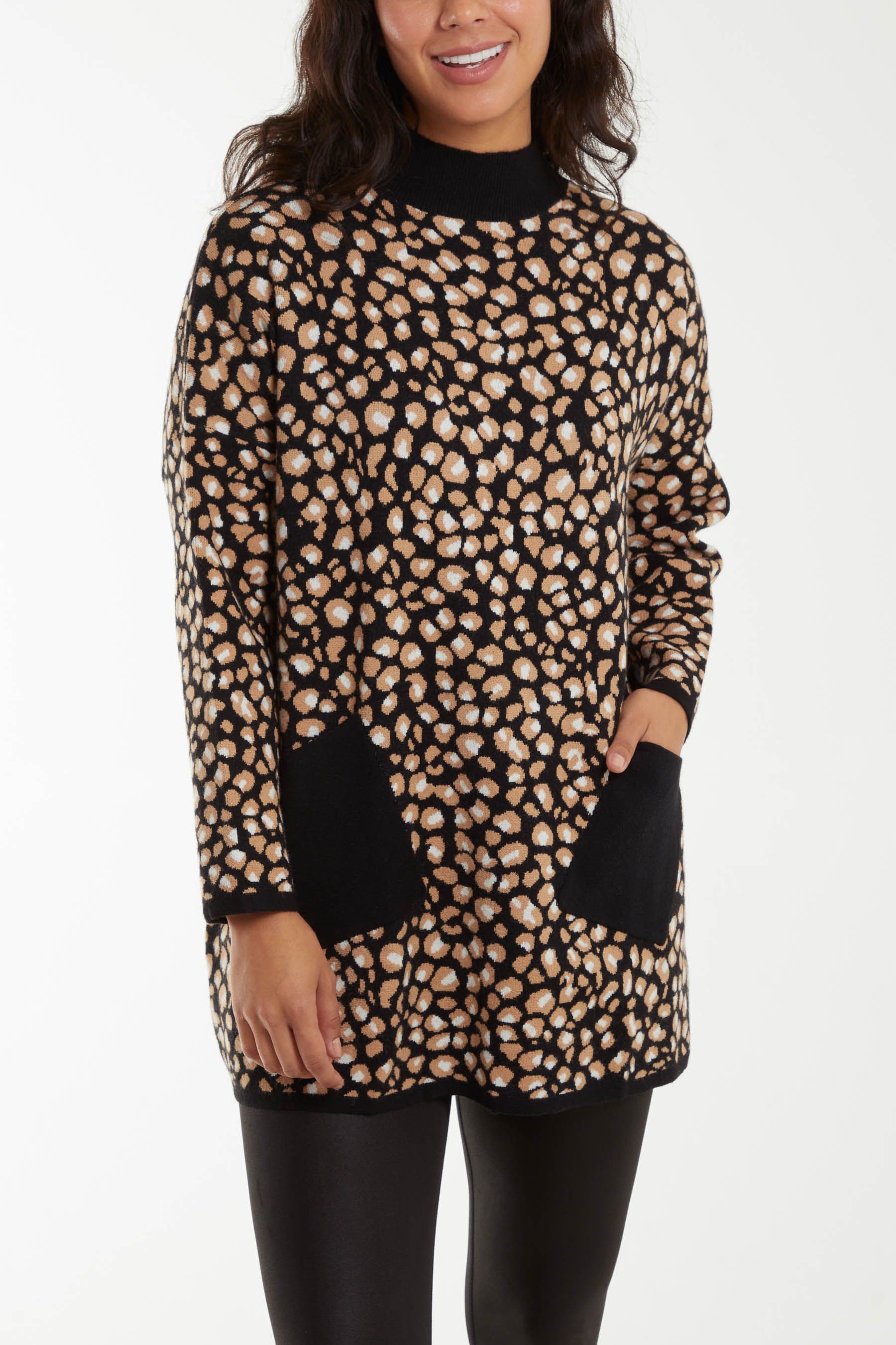 Blue Vanilla Women's Animal Pocket Jumper in Black