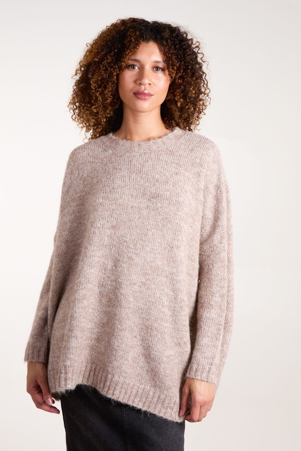 Blue Vanilla Women's Round Neck Jumper in Brown