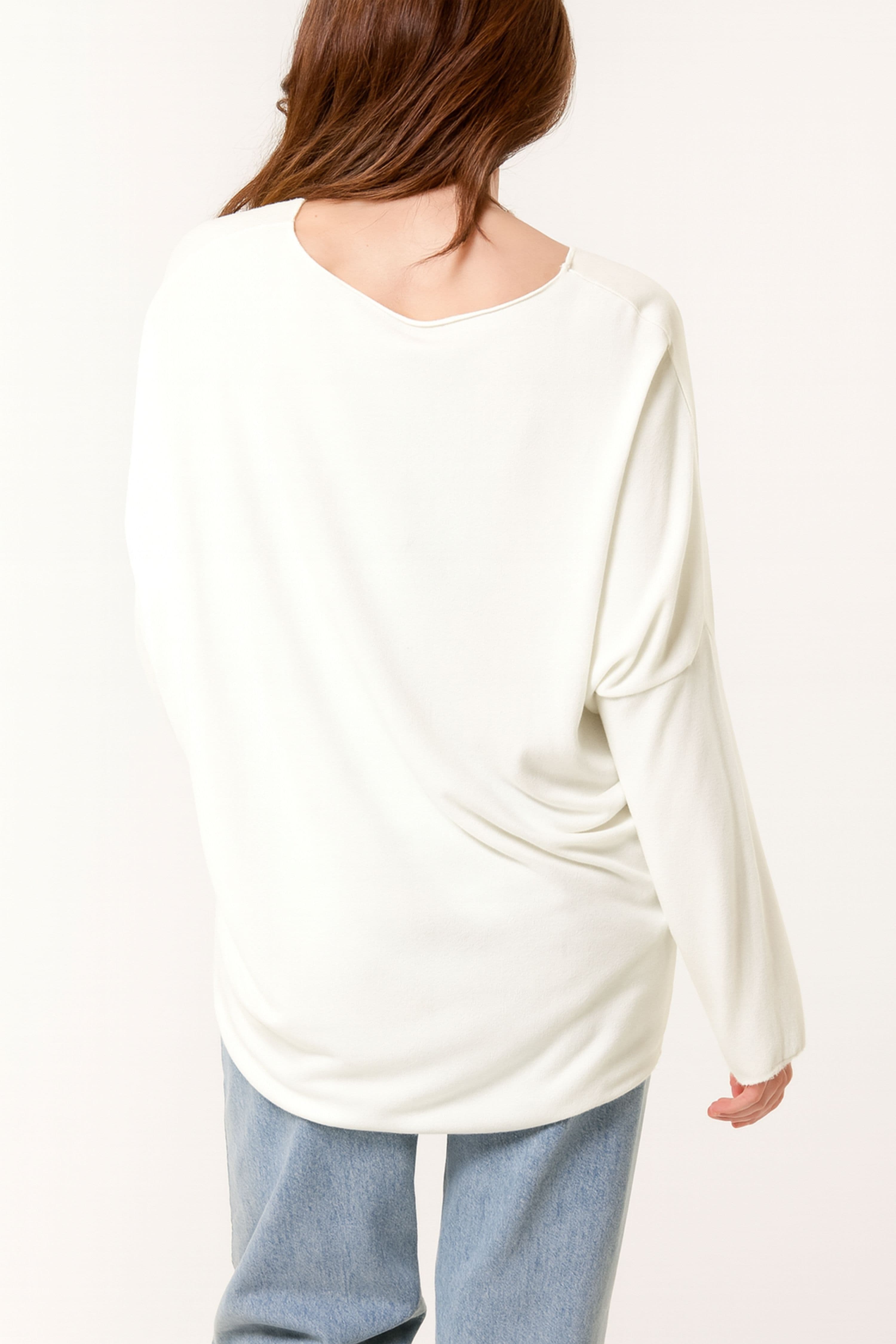 Blue Vanilla Women's Ivory Heart Sequin Cut & Sew Top