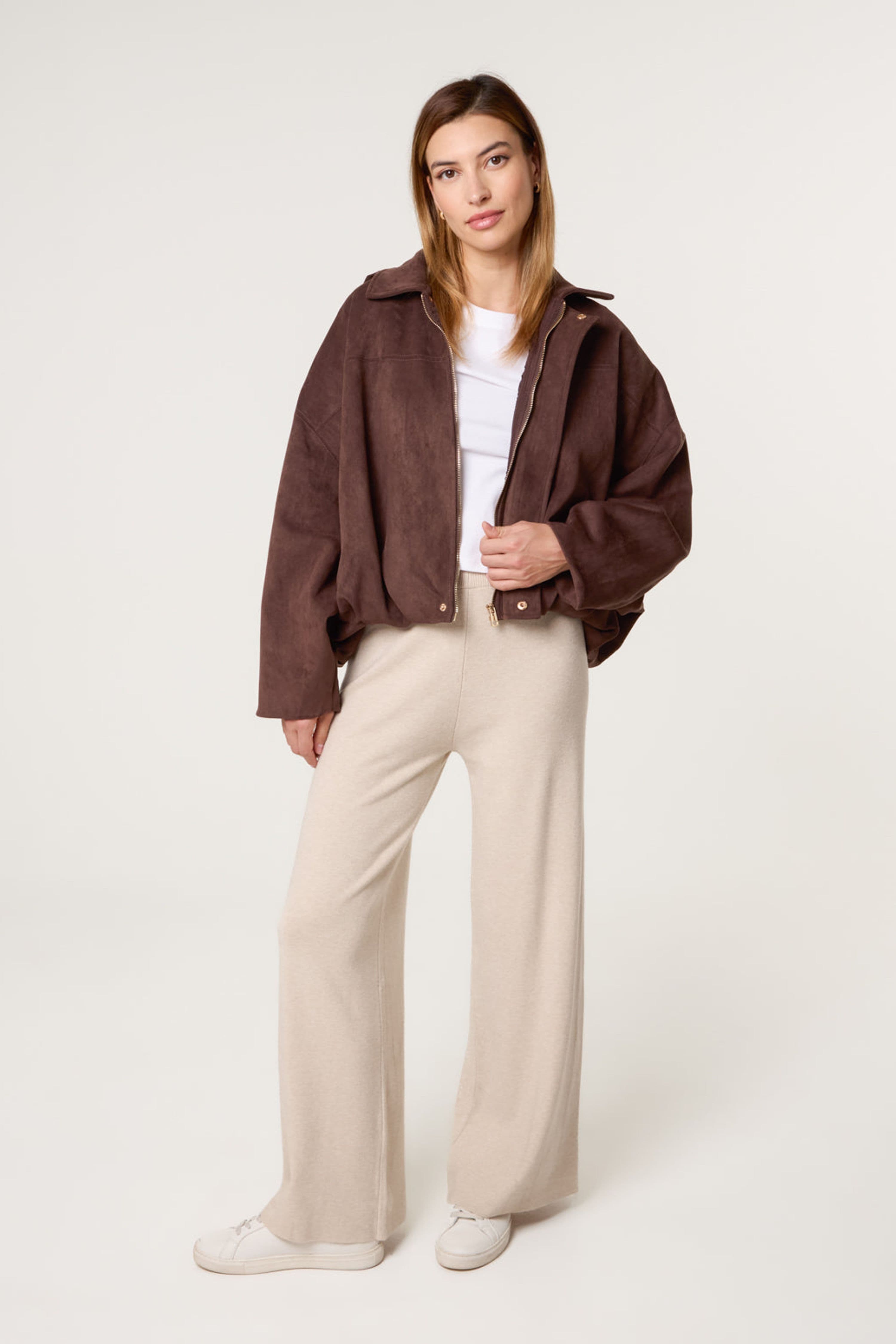 Blue Vanilla Women's Elasticated Waist Beige Slip On Trousers