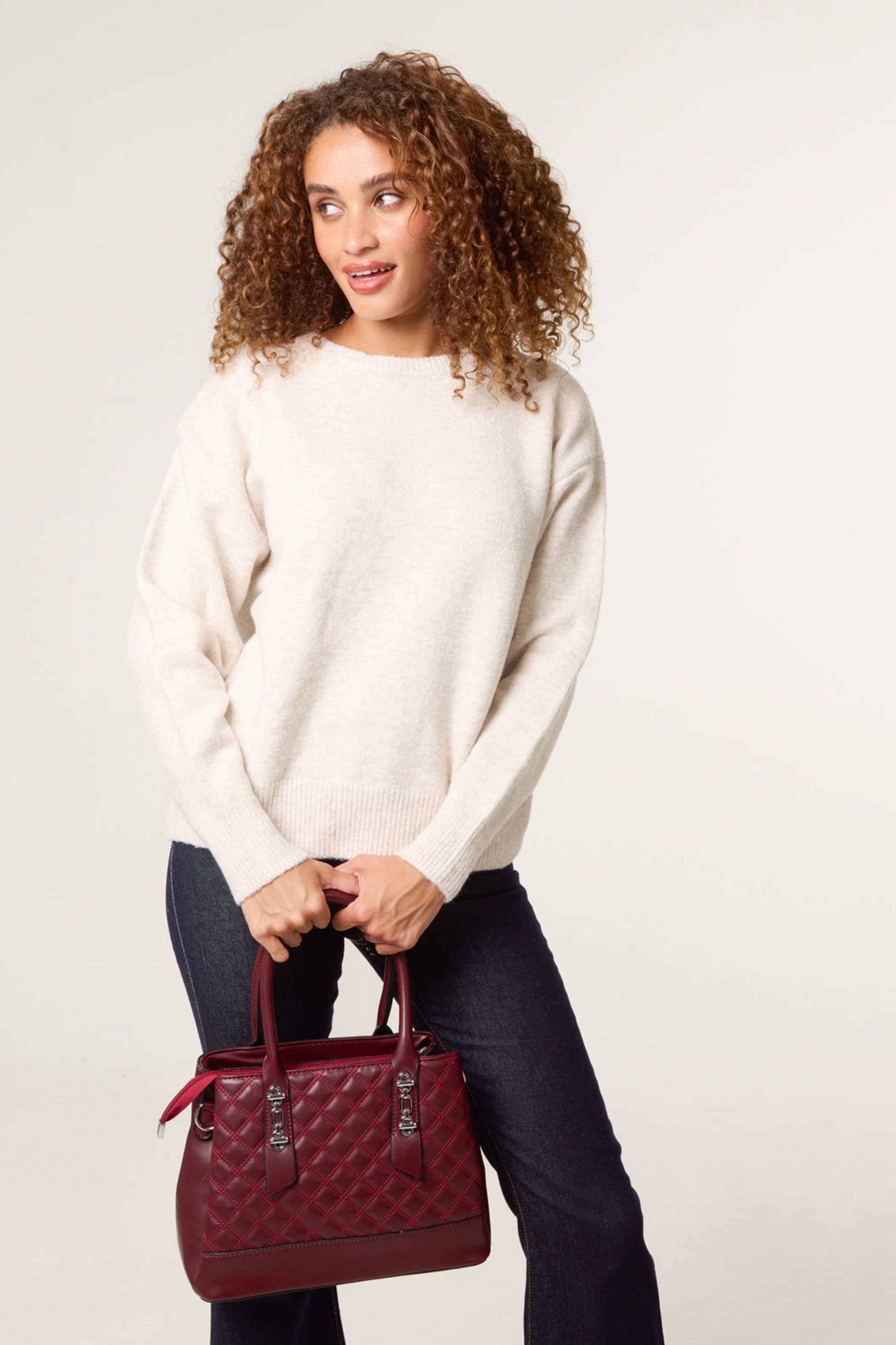 Blue Vanilla Women's Stone Long Sleeve Slip On Turtleneck Jumper