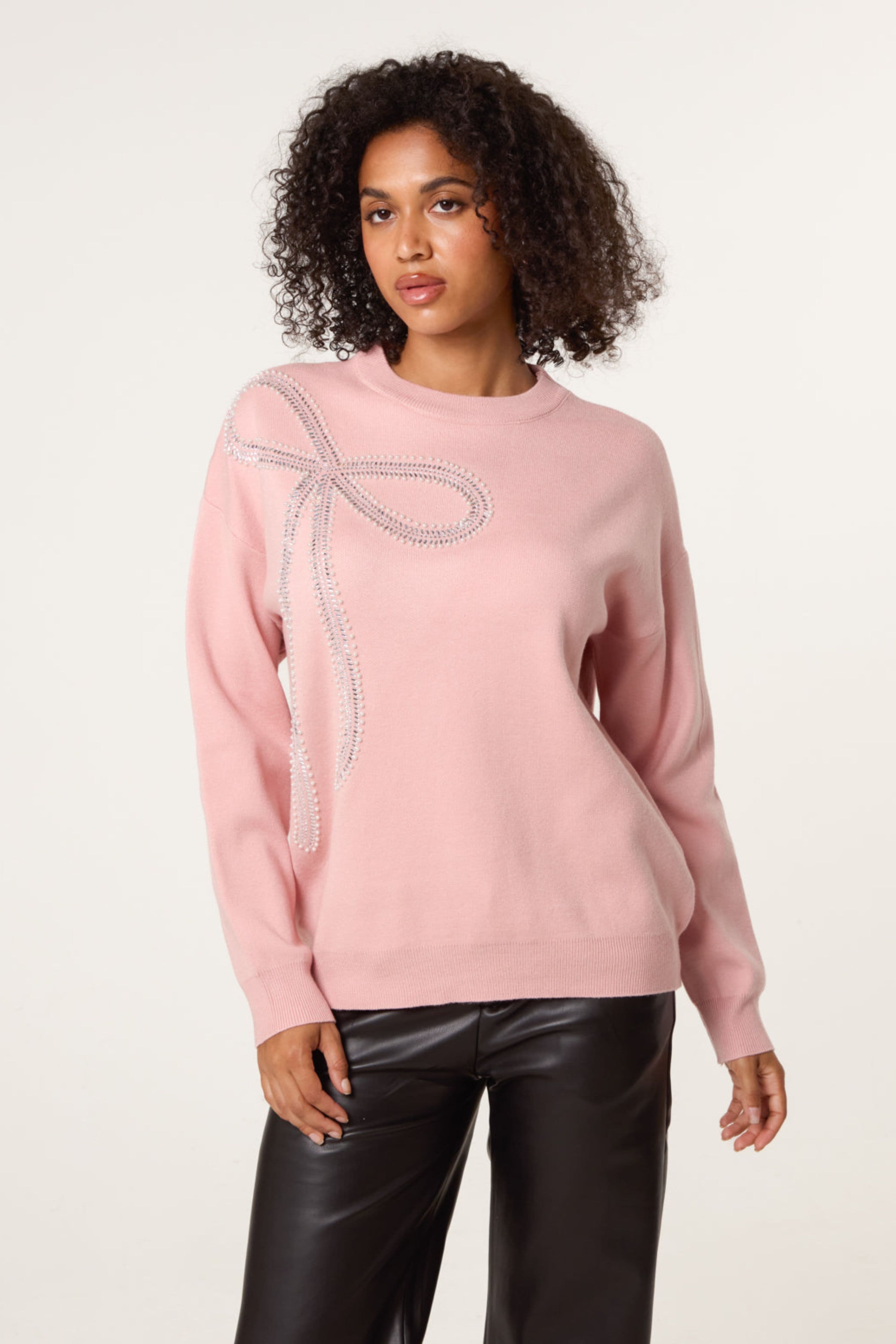 Blue Vanilla Women's Pink Sleeveless Slip On Round Neck Jumper