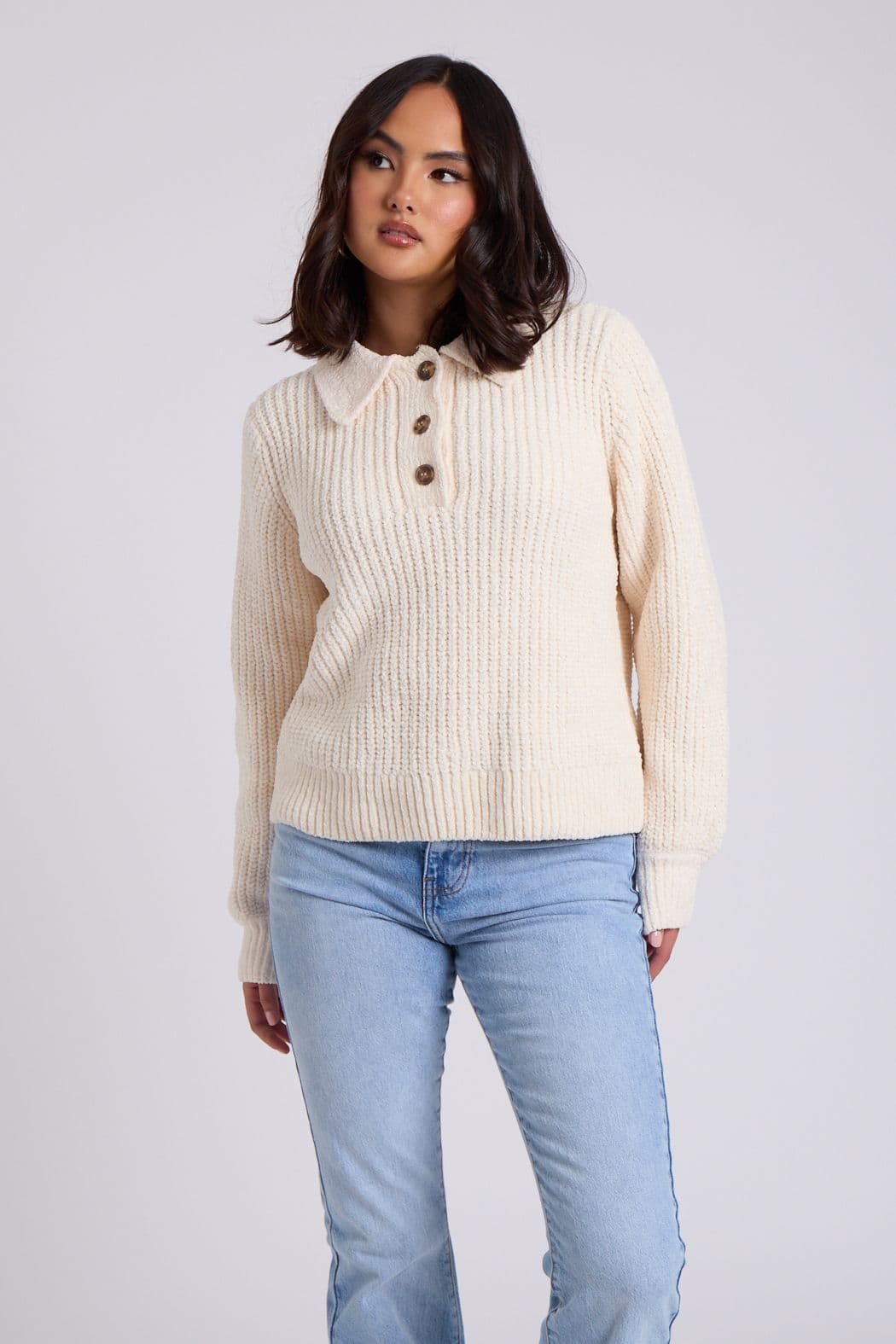 Urban Bliss Women's Chenille Jumper in Cream