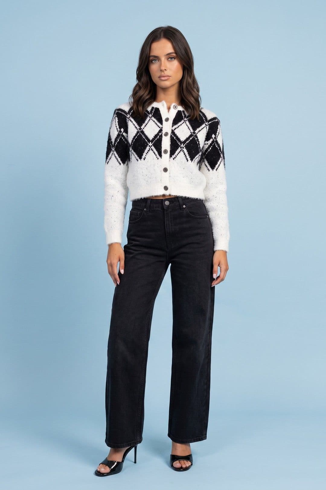 Urban Bliss Women's Argyle Cardigan