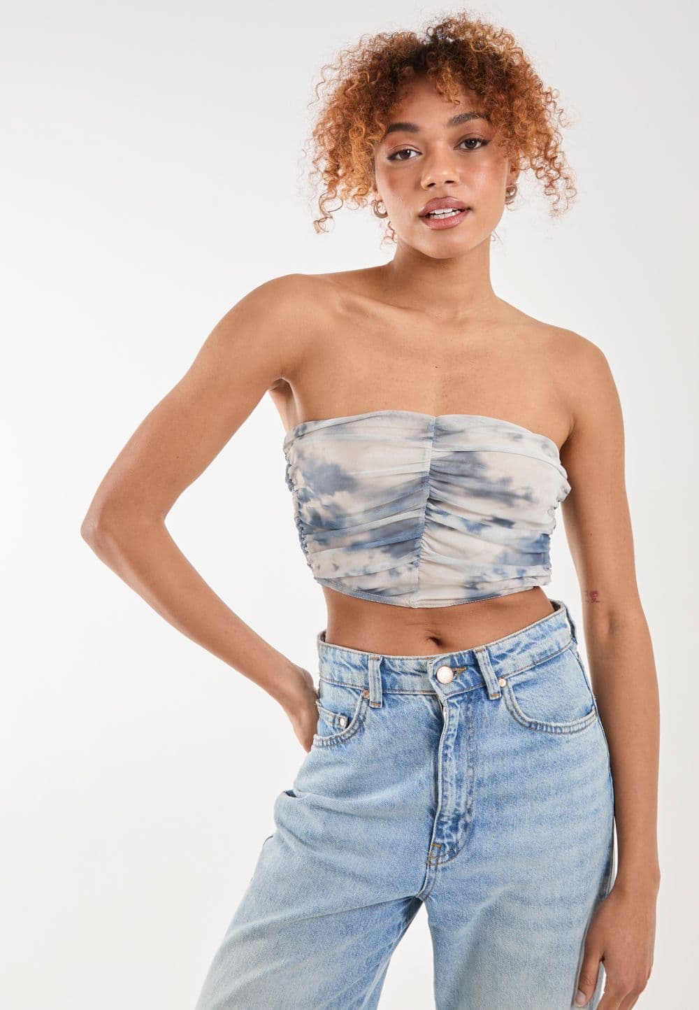 Pink Vanilla Women's Printed Distressed Print Corset