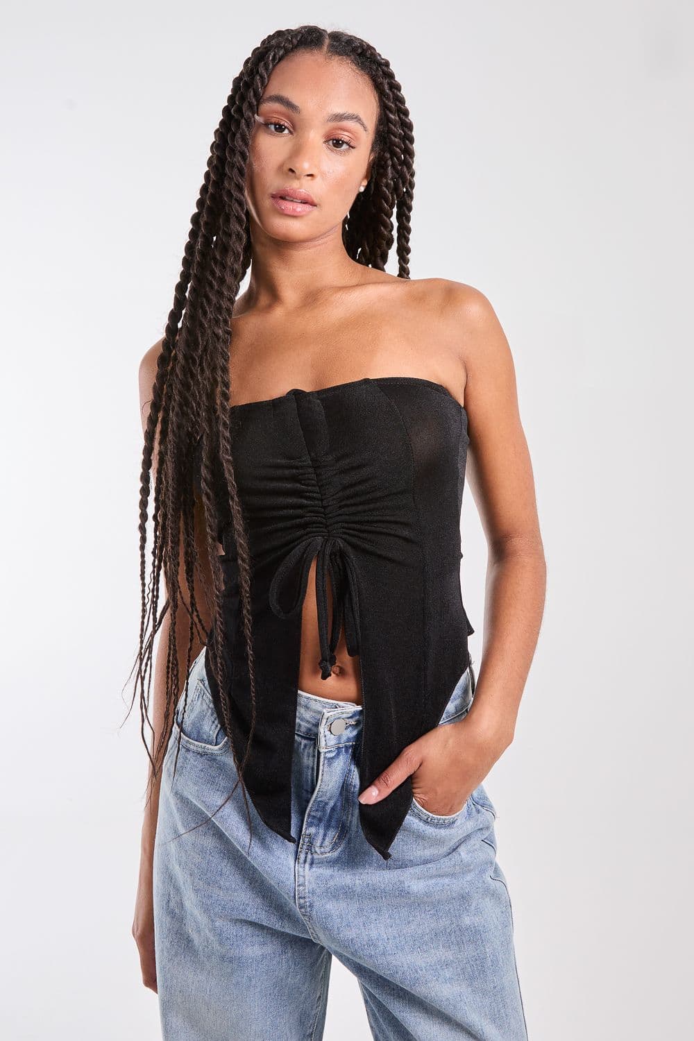 Pink Vanilla Women's Butterfly Effect Top in Black