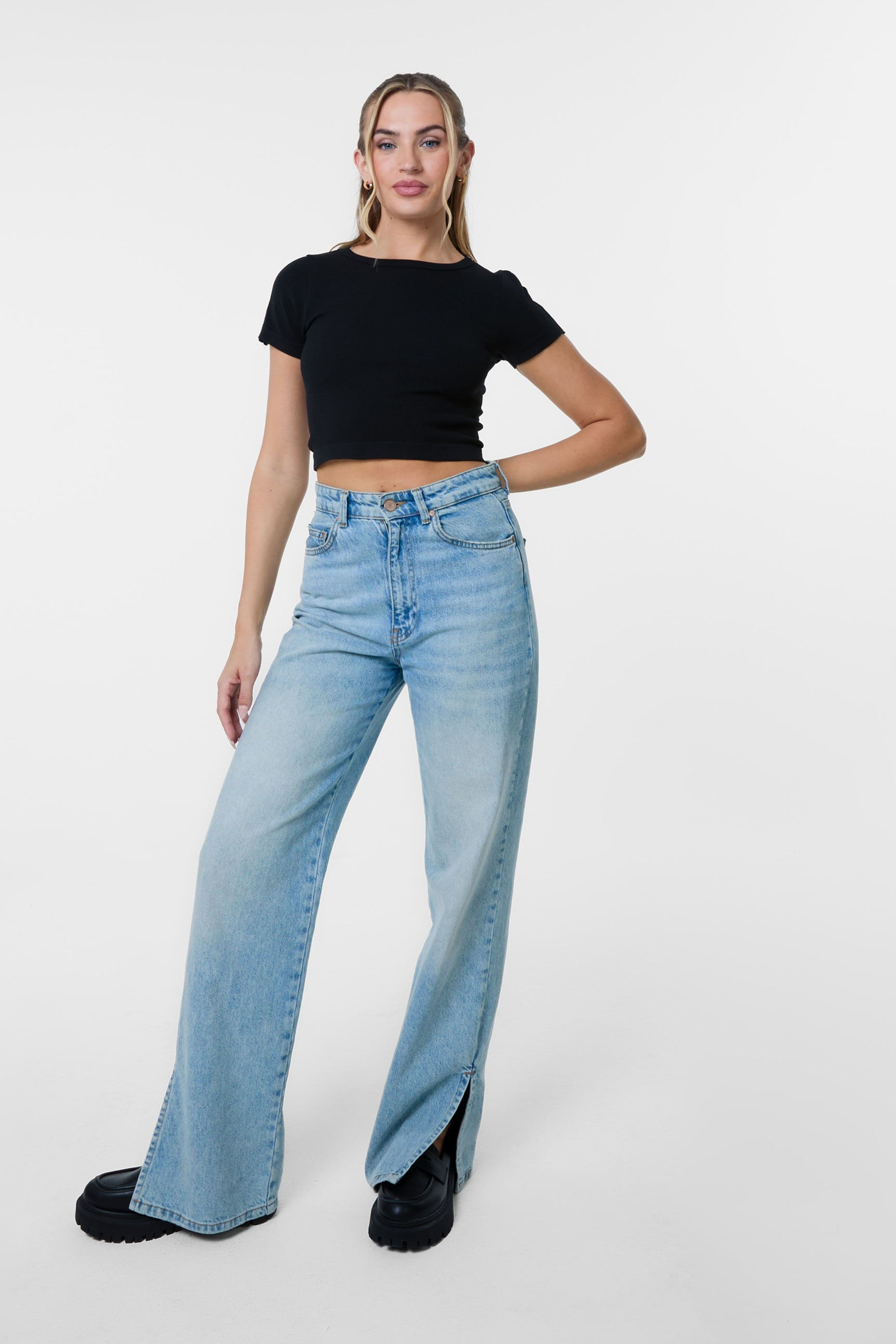 Pink Vanilla Women's Black Hook & Eye Shoulder Detail Crop Top