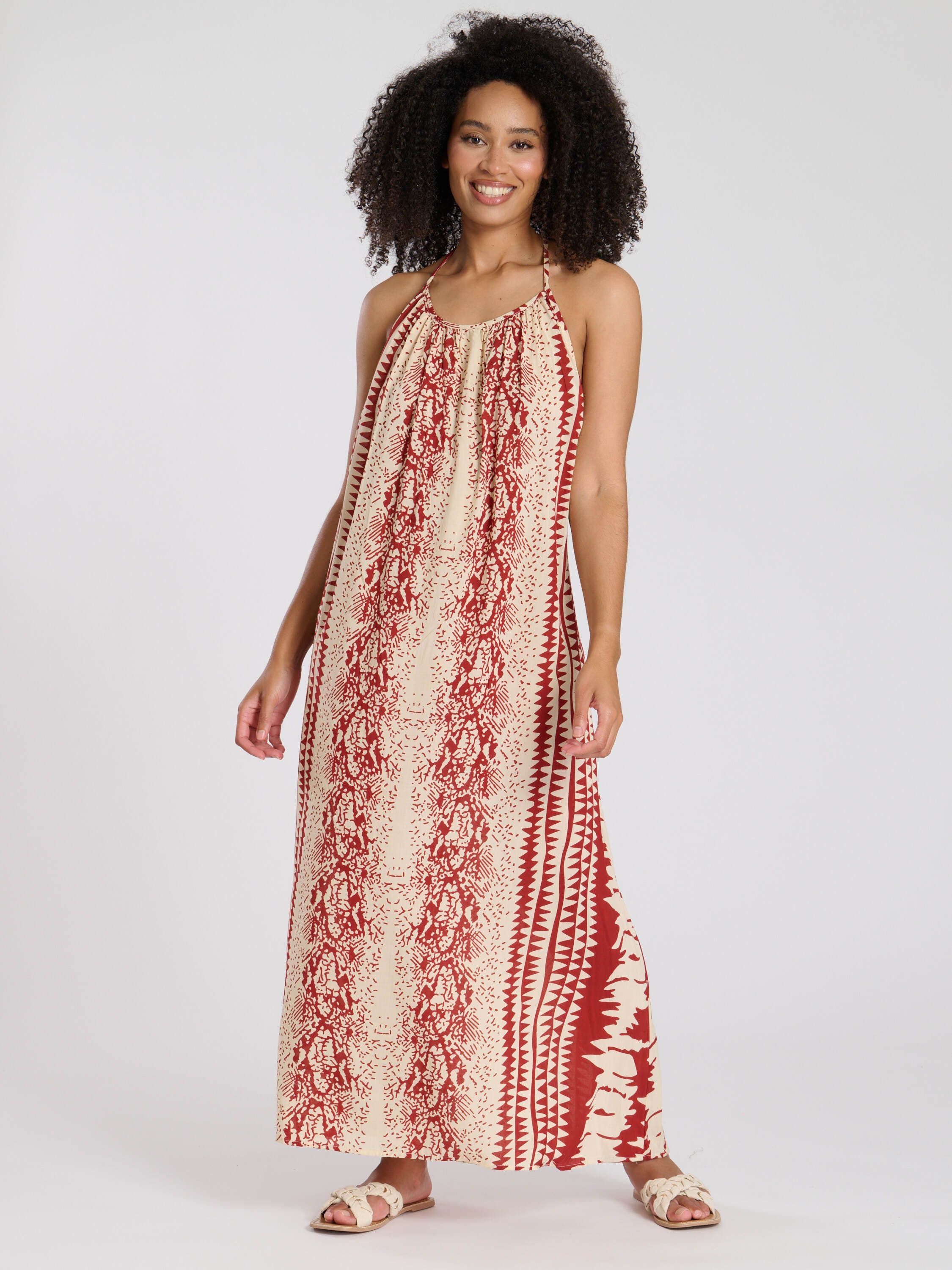 South Beach Women's Printed Halter neck Beach Maxi Dress