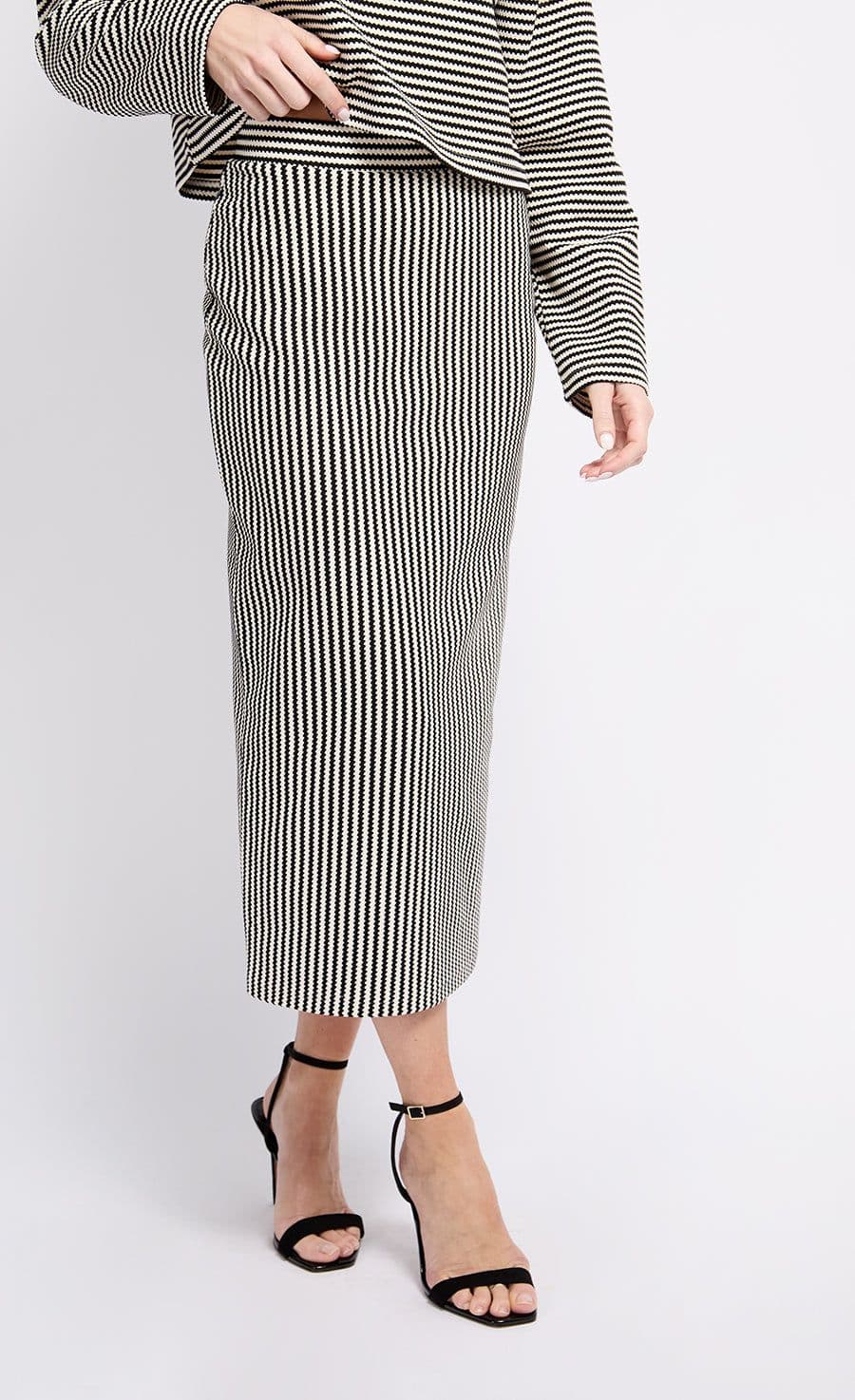 Little Mistress Women's Stripe Midaxi Skirt