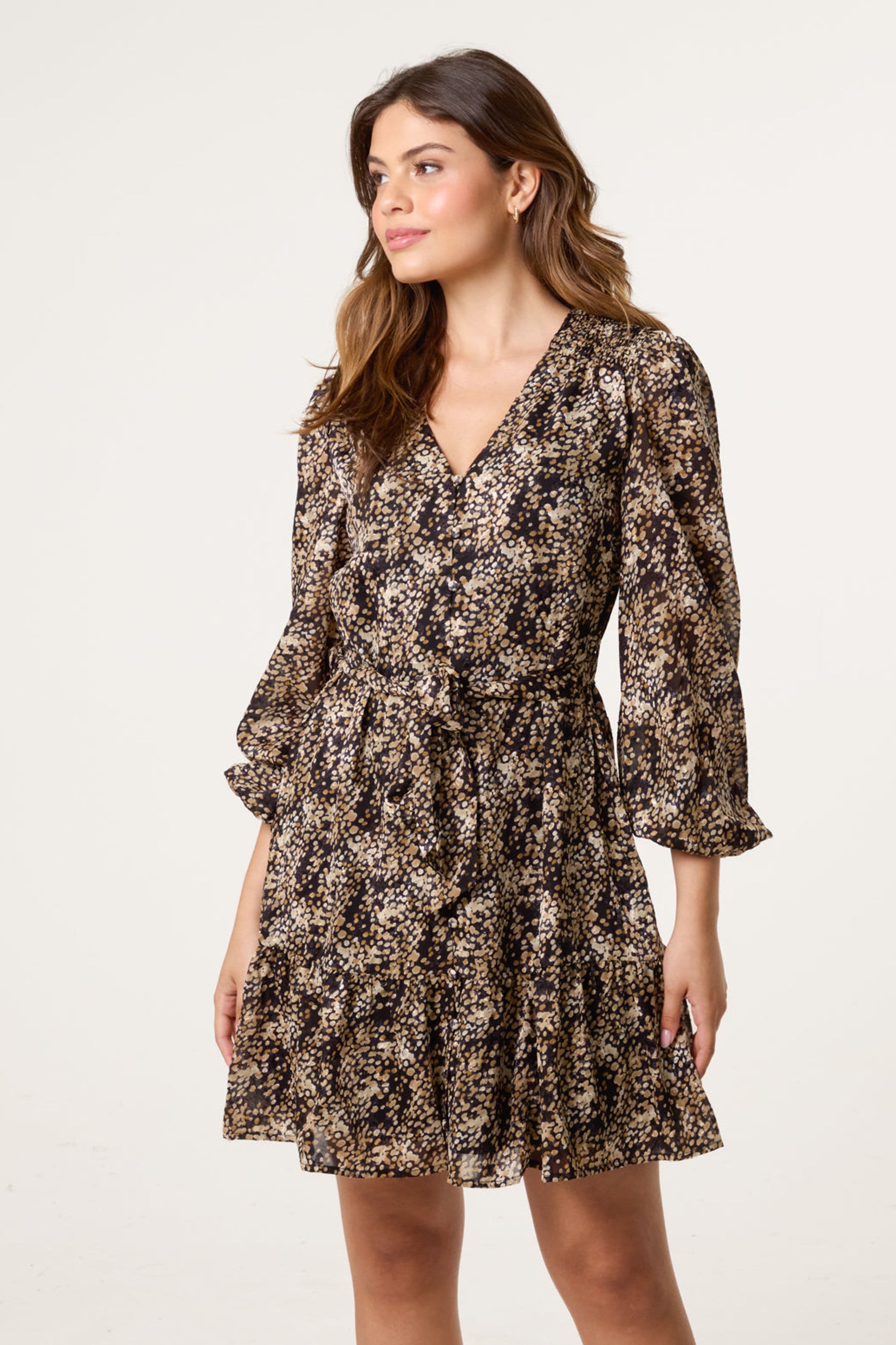 Blue Vanilla Women's Black Long Sleeve Slip On V-neck Mini Dress